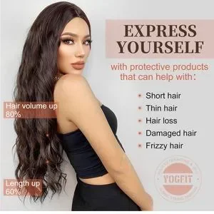 Accessories | 24 Inch 16 Clips Black Brown Thick Hairpieces  display picture 3